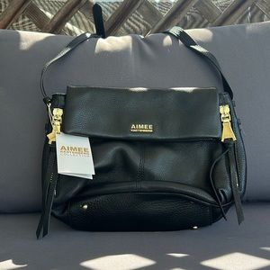 Black Leather Aimee Kestenberg Purse